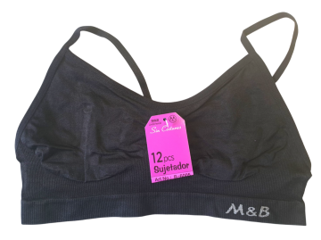 Mb naadloos dames spaghetti topje b6005 zwart