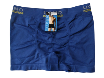 Mb naadloze heren boxershort b1002 dblauw geel