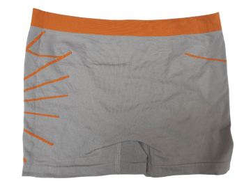 Mb naadloze microfiber boxershort b2064 beige oranje achterzijde