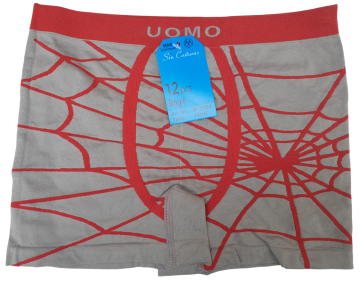 Mb naadloze microfiber boxershort b2064 beige rood