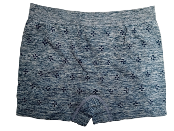 Mb naadloze microfiber boxershort heren b1516 achterzijde grijsblauw