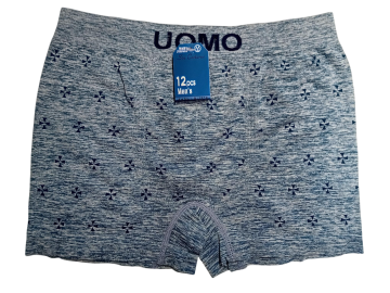 Mb naadloze microfiber boxershort heren b1516 grijsblauw