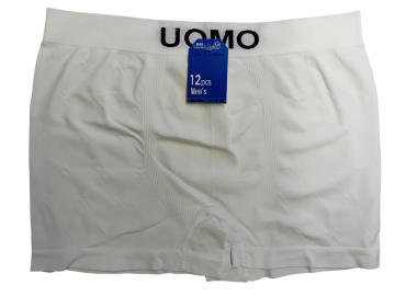 Mb naadloze microfiber boxershort heren b1516 wit