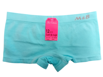 Mb naadloze microfiber dames boxer b6006 aqua blauw