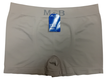 Mb naadloze microfiber heren boxershort b1000 lichtgrijs 0