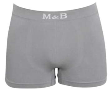 Mb naadloze microfiber heren boxershort b1000 model grijs