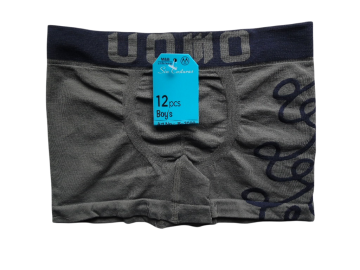 Mb naadloze microfiber jongens boxershort 2090 donker  grijs