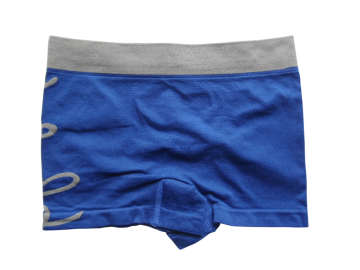 Mb naadloze microfiber jongens boxershort 2090 donkerblauw grijs achterzijde