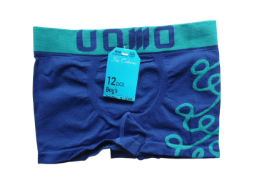 Mb naadloze microfiber jongens boxershort 2090 donkerblauw groen