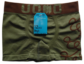 Mb naadloze microfiber jongens boxershort 2090 leger groen