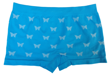 Mb naadloze microfiber meisjes boxer b7028 vlinders blauw achterzijde