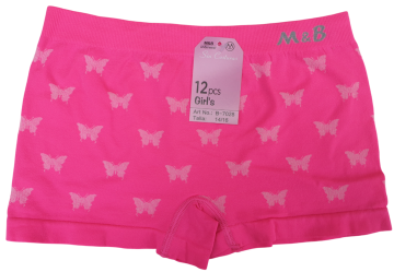 Mb naadloze microfiber meisjes boxer b7028 vlinders roze