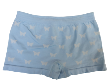 Mb naadloze microfiber meisjes boxer b7028 vlinders lichtblauw achterzijde
