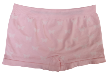 Mb naadloze microfiber meisjes boxer b7028 vlinders zalmroze achterzijde