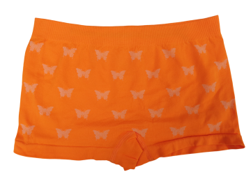 Mb naadloze microfiber meisjes boxer b7028 vlinders oranje achterzijde