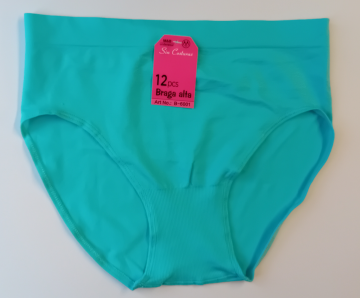 M&B B6001 dames slip blauw – detail van zachte microfiber stof