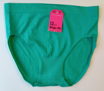 M&B B6001 dames slip turquoise – detail van zachte microfiber stof