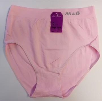 Microfiber dames slip roze – M&B B6002, ruime maatvoering XL en XXL