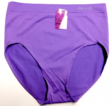 Naadloze dames slip M&B B6057 paars – extra hoog model tailleslip, maat XXL en XXXL
