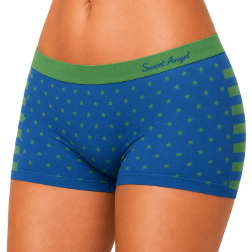 Naadloze dames boxer sweet angel xg2025 gestreept blauw