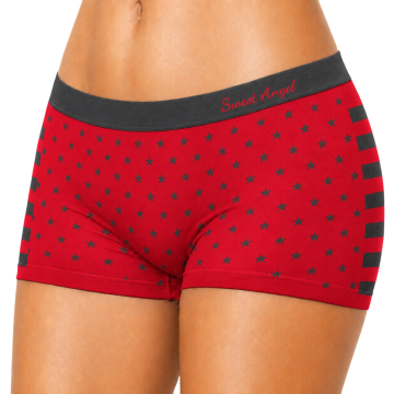 Naadloze dames boxer sweet angel xg2025 gestreept rood