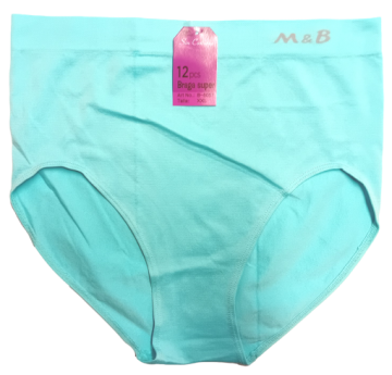 Naadloze dames slip mb b6057 aqua blauw