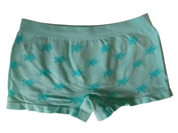 Naadloze meisjes boxers mb 7033 aqua blauw achterzijde