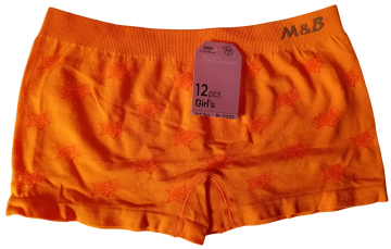 Naadloze meisjes boxers mb 7033 oranje