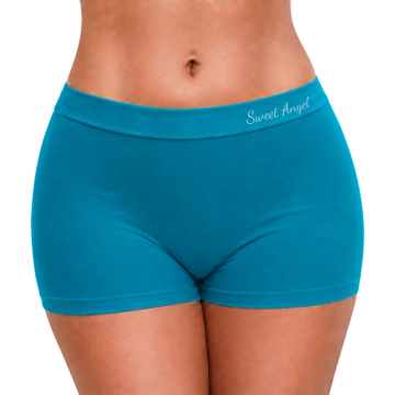 hoge naadloze dames boxer xg2022 turquoise