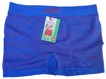 Stv naadloze jongens streepjes boxershort s5019 blauw rood