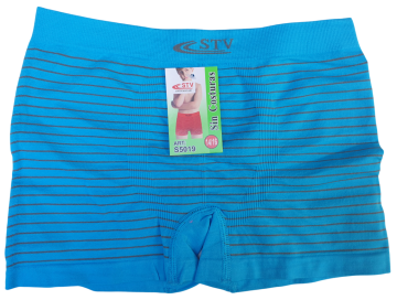 Stv naadloze jongens streepjes boxershort s5019 lblauw