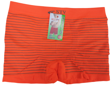 Stv naadloze jongens streepjes boxershort s5019 oranje