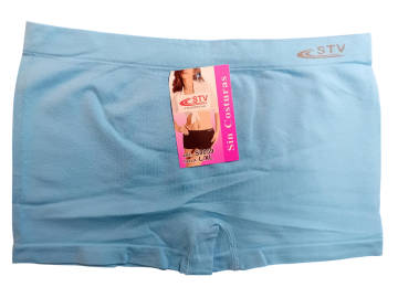 Stv naadloze microfiber dames boxer  8059 blauw