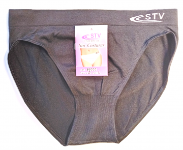 Naadloze dames slip STV S8000 zwart – mini laag model, maat G