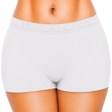 Witte naadloos hoog model dames boxer met kant gianvaglia 3009 1