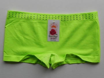 Naadloze Dames Boxer - Sweet Angel | Fluor Groen met Strass Boord