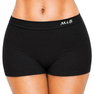 Zwarte naadloze dames boxer mb b6027