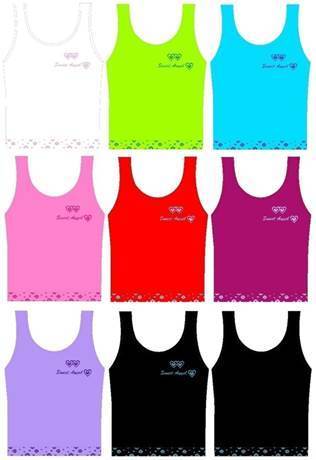 naadloze microfiber hemdjes voor meiden, sweet angel kinderondergoed